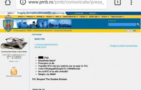 Site-ul Primariei Capitalei a fost tinta unui atac informatic