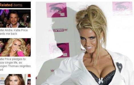 Katie Price a uitat sa se imbrace