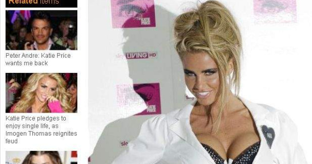 Katie Price a uitat sa se imbrace
