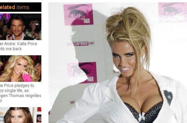 Katie Price a uitat sa se imbrace