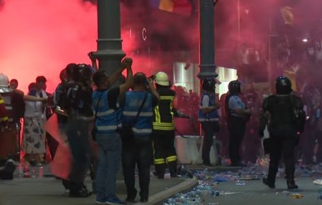 Jandarmeria Romana: Materialele folosite la protestul din 10 august sunt neletale