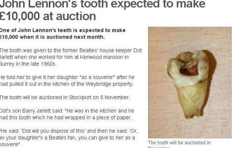 Cat costa un dinte de-al lui John Lennon ?