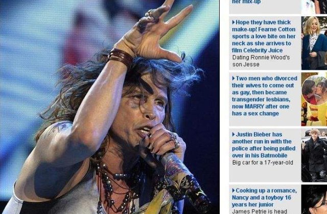 Cum arata Steven Tyler dupa ce a cazut in dus