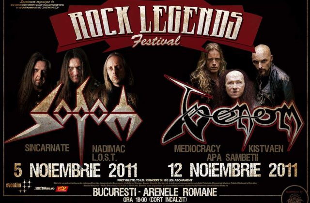 Mini-festivalul Rock Legends, intre 5 si 12 noiembrie la Arenele Romane
