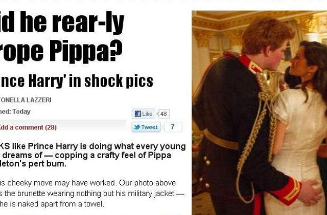 Poze socante cu printul Harry