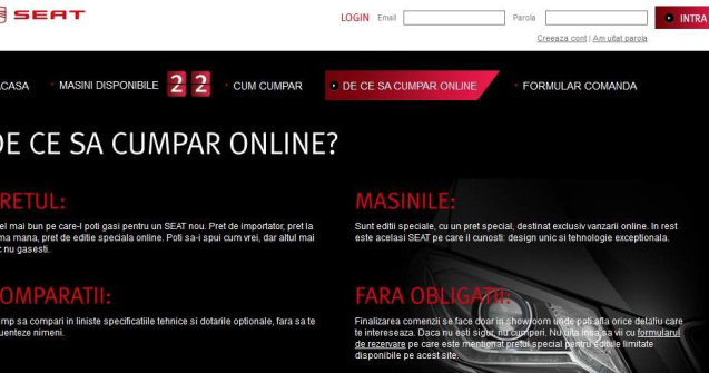 Seat lanseaza un magazin online de masini noi