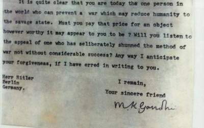 FOTO  Scrisoarea lui Gandhi...