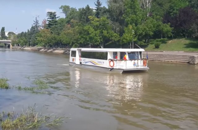 Timisoara a devenit primul oras din Romania cu transport public in comun pe apa