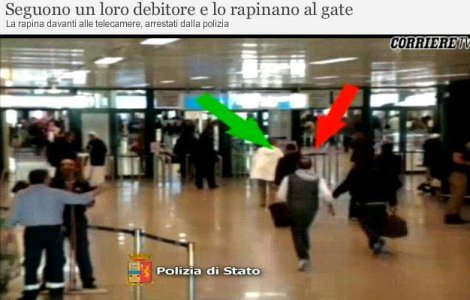  Video  Italia: Roman furat de trei italieni pe aeroportul din Roma