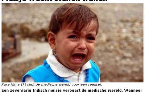 Fenomen fara explicatie: O fetita plange cu "lacrimi" din piatra