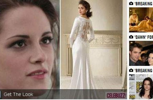 Rochia de mireasa din "Twilight", disponibila in magazine