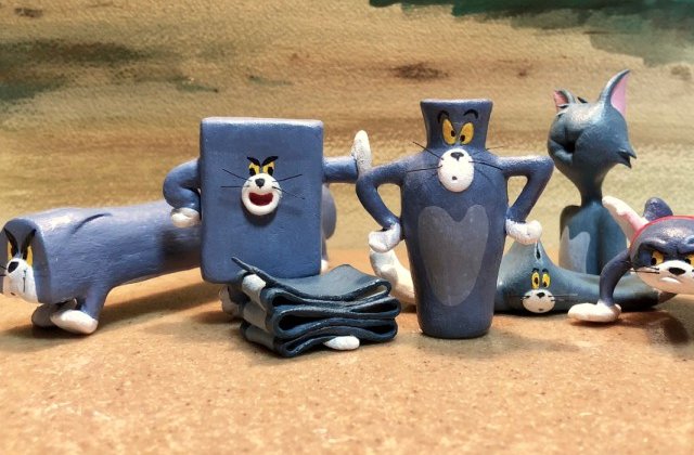 Un artist japonez a transformat in sculpturi cele mai amuzante momente din "Tom si Jerry"