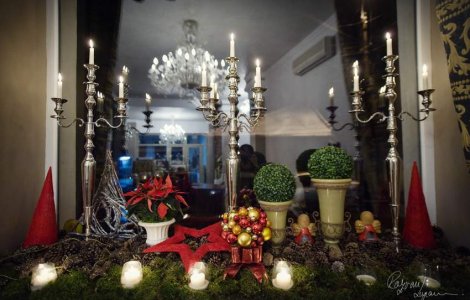  Foto  Aranjamente florare cu stil pentru Craciun