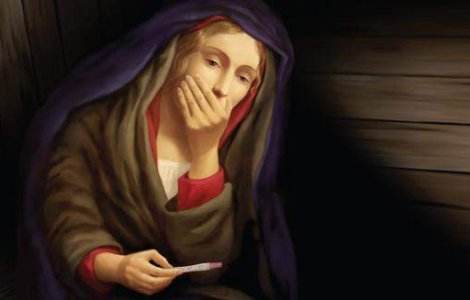 Fecioara Maria si testul de sarcina, o reclama nepotrivita?