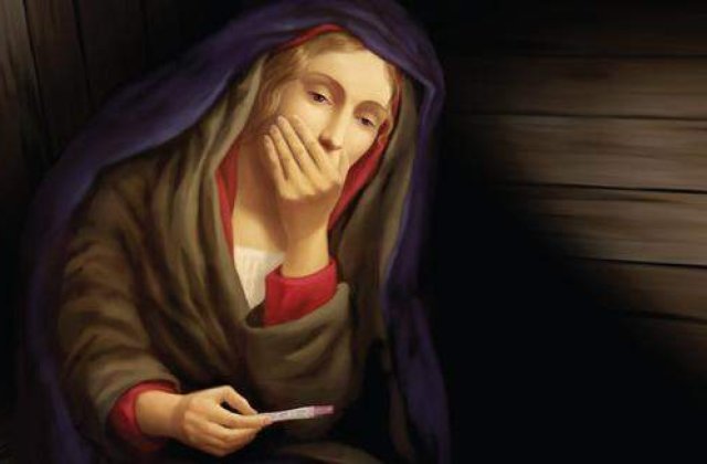 Fecioara Maria si testul de sarcina, o reclama nepotrivita?
