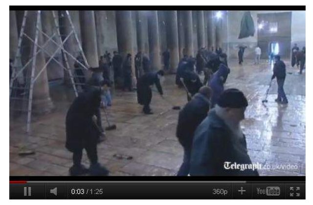 [VIDEO] Bataie cu maturi intre preoti in Biserica Nasterii Domnului din Betleem