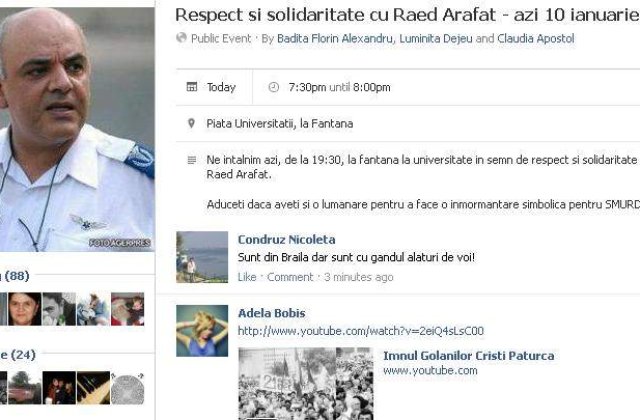 Miting de solidaritate pentru Raed Arafat in Piata Universitatii