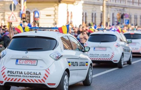 Masini electrice, cumparate de Primaria Cluj-Napoca: trei Renault Zoe au intrat in flota Politiei Locale