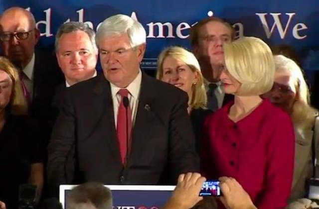 [VIDEO] Newt Gingrich a iesit invingator in Carolina de Sud
