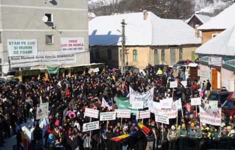Minerii vor locuri de munca in Rosia Montana