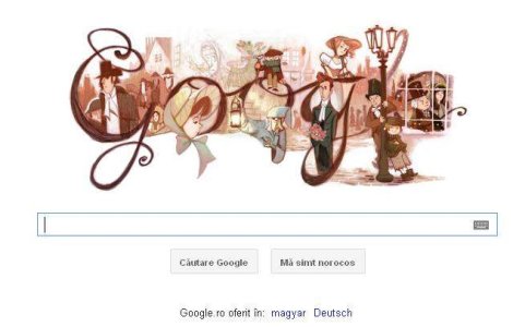 Google isi schimba logo-ul pentru Charles Dickens