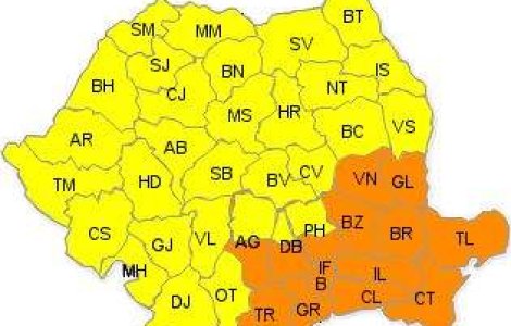 Avertizare: Cod portocaliu de vant si intoarcerea gerului