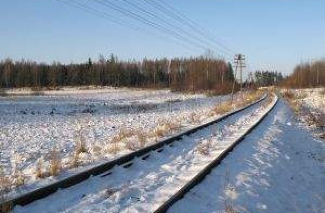 [VIDEO] Cum se merge cu trenul in Romania in timpul viscolului?