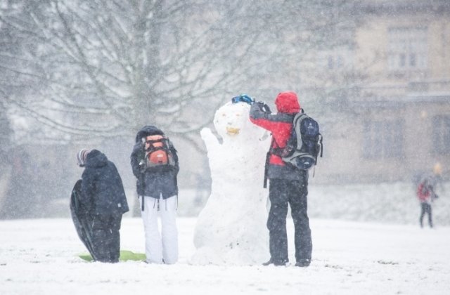 Cod GALBEN de ninsori si viscol in 12 judete. Precipitatii mixte si vant puternic, in restul tarii
