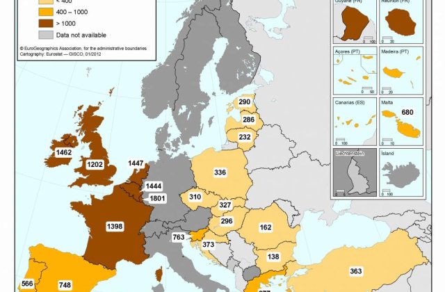 Harta salariilor minime din Uniunea Europeana