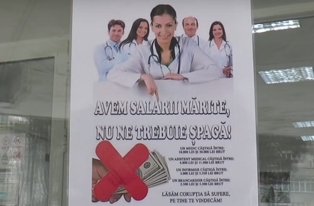 Metoda gasita de medicii de la un spital din Slatina pentru a-i impiedica pe pacienti sa le dea spaga/ VIDEO