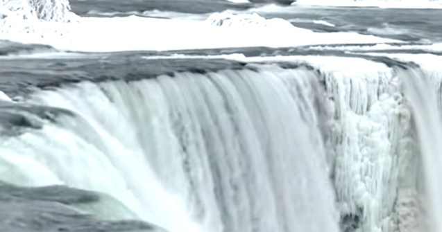 Imagini impresionante de la Cascada Niagara, dupa ce temperaturile au ajuns la -18 grade / VIDEO