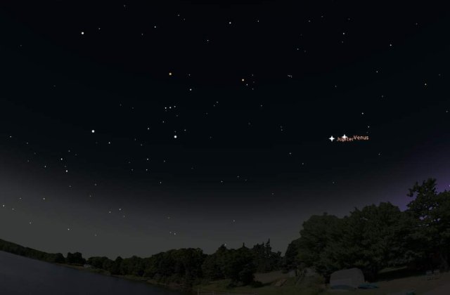 Jupiter si Venus sunt vizibile de pe Pamant