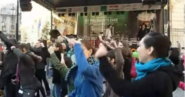  Video  Flash-mob in centrul Capitalei