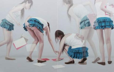 Picturi in ulei cu efect de dubla expunere