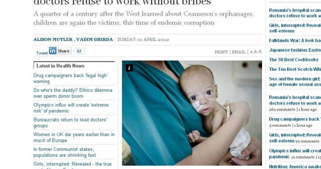 "Cultura coruptiei" si sistemul sanitar romanesc, privite din afara
