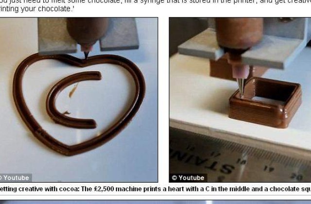 [VIDEO] Cum arata prima imprimanta 3D pentru ciocolata