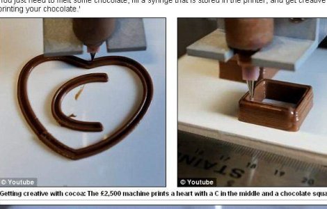  Video  Cum arata prima imprimanta 3D pentru ciocolata