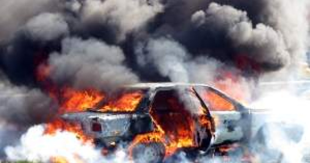 Masina unui contrabandist de tigari a explodat in Oradea