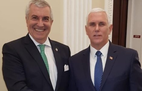 Tariceanu s-a intalnit cu Mike Pence: I-am facut vicepresedintelui SUA invitatia de a efectua o vizita in Romania