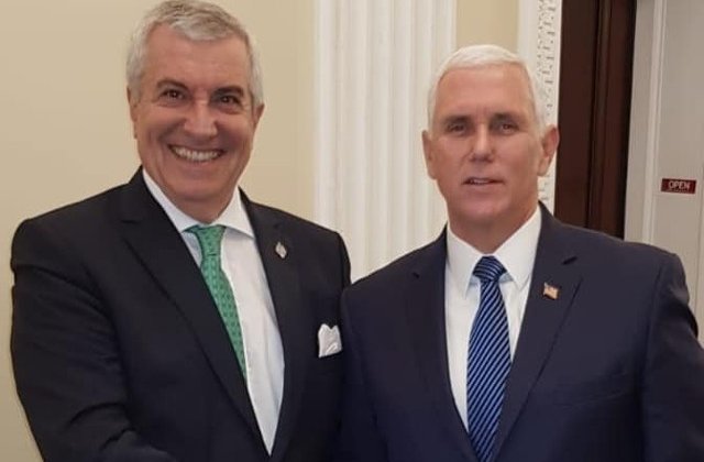 Tariceanu s-a intalnit cu Mike Pence: I-am facut vicepresedintelui SUA invitatia de a efectua o vizita in Romania