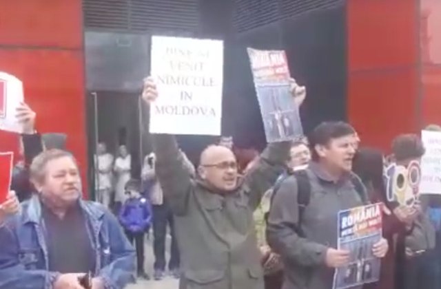Protest la Iasi inaintea mitingului PSD/ VIDEO
