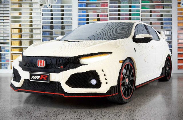 Lego a construit un Civic Type R in marime naturala: Hot Hatch-ul este fabricat din peste 320.000 de piese