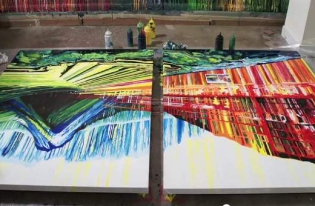 [VIDEO] Pictorul fara pensule: Arta cu forta gravitatiei