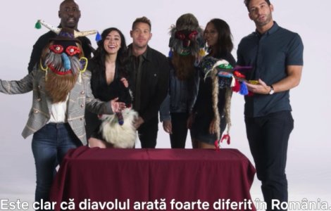 Tom Ellis, actorul din Lucifer, a probat masti populare romanesti