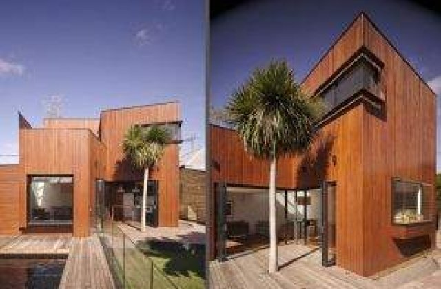 Casa din cutii de lemn