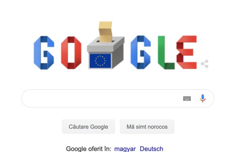 Google marcheaza ziua alegerilor europarlamentare din Romania printr-un doodle special