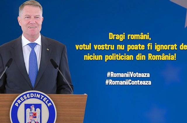 Iohannis si-a schimbat fotografia de coperta a paginii de Facebook: #RomaniiVoteaza, #RomaniiConteaza