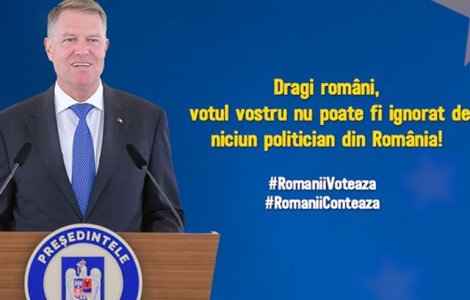 Iohannis si-a schimbat fotografia de coperta a paginii de Facebook: #RomaniiVoteaza, #RomaniiConteaza