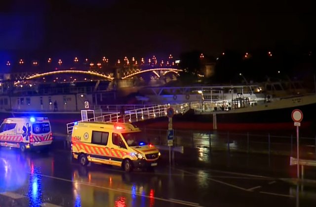 7 persoane au murit si 19 sunt date disparute, dupa ce un vas cu turisti s-a scufundat in Dunare, la Budapesta