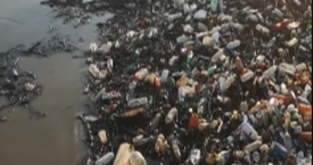 Tone de gunoaie pe Dunare, la Galati/ VIDEO